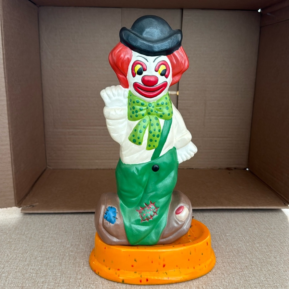 Vintage Unique Hand Painted Happy Sad Musical Clown Plays Send in the Clowns